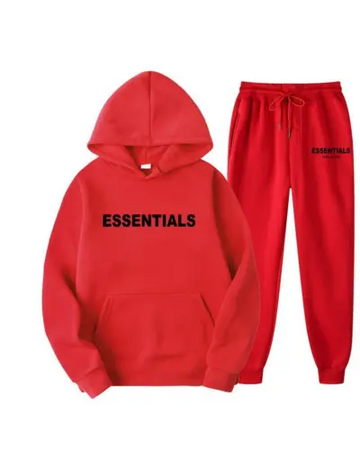 Fear Of God Essential Unisex Tracksuit – Red
